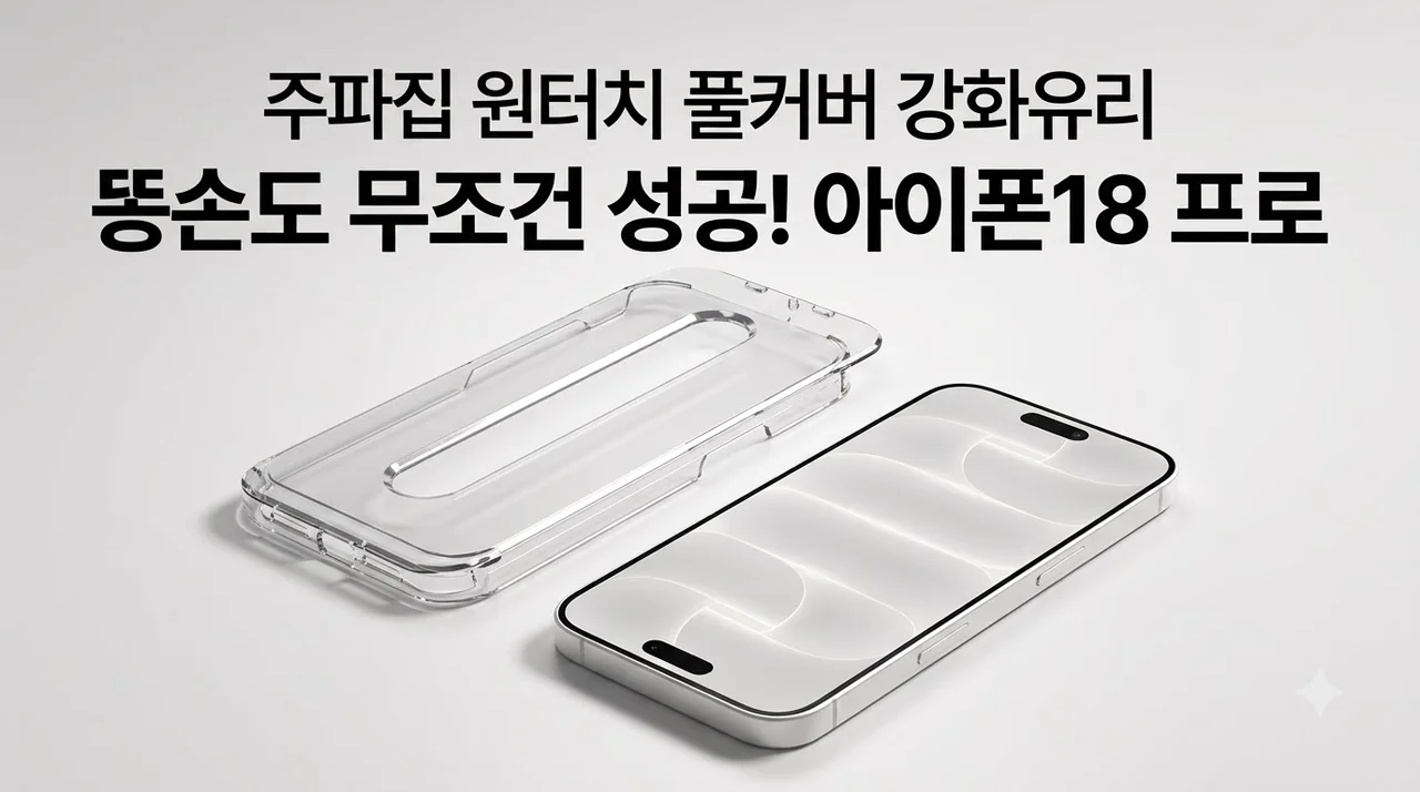 주파집 원터치 풀커버 강화유리 아이폰18 프로 필름 똥손도 성공하는 비결