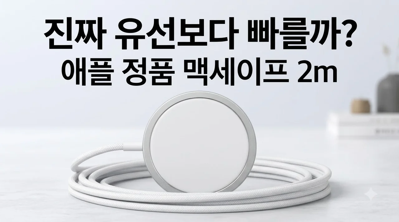 애플 정품 맥세이프 무선 충전기 2m 진짜 유선보다 빠를까? 솔직 후기