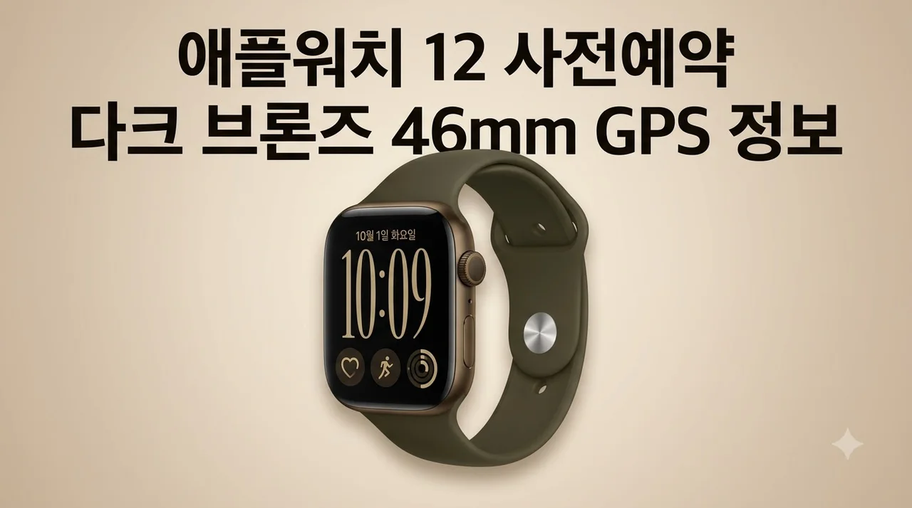 애플워치 12 GPS 46mm 다크 브론즈 사전예약 정보