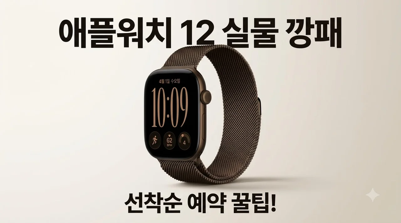 애플워치 12 셀룰러 다크 브론즈 실물 깡패 선착순 예약 꿀팁