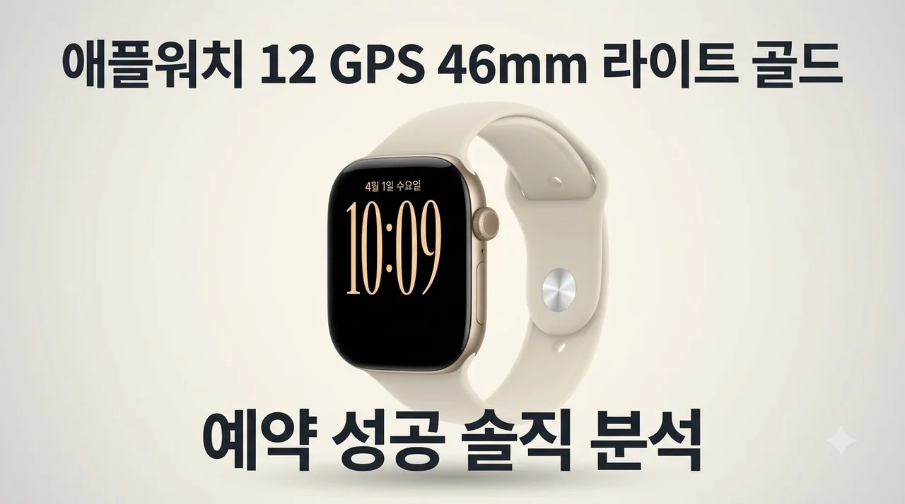 애플워치 12 GPS 46mm 라이트 골드 예약 성공을 위한 솔직 분석