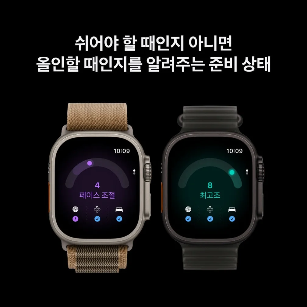 (2차 예약) 애플워치 울트라 4 셀룰러 블랙 티타늄, 49mm, 버건디 트레일 루프(S/M) 상세 이미지 4
