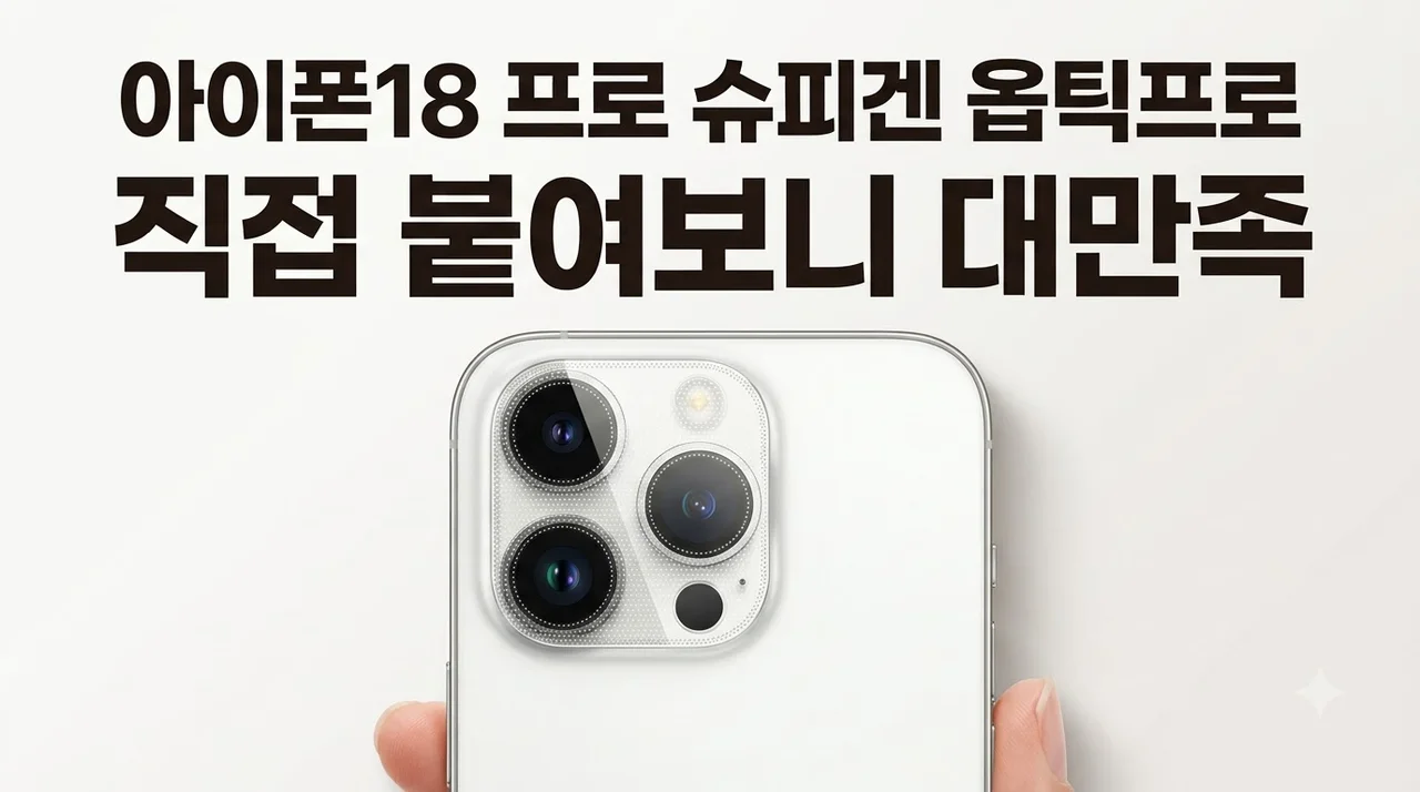 아이폰18 프로 슈피겐 옵틱프로 카메라 필름, 직접 붙여보니 대만족