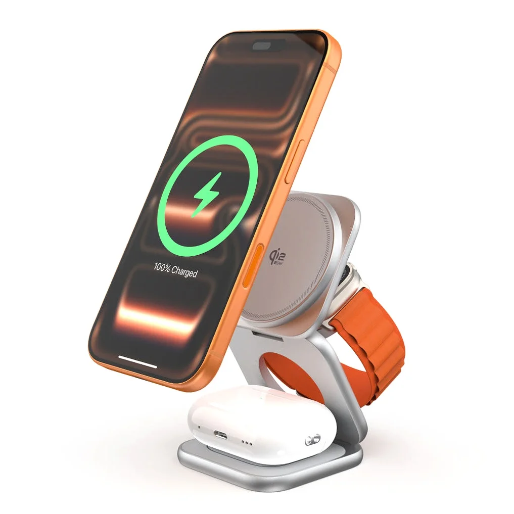 더베러 초고속 QI2.2 25W 3IN1 맥세이프충전기 애플워치충전기 아이폰18프로 듀오 상세 이미지 2