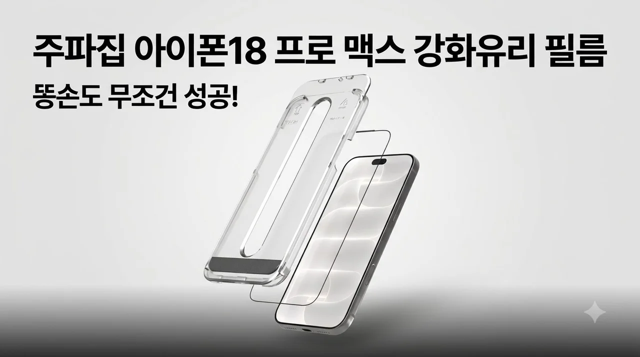 주파집 아이폰18 프로 맥스 강화유리 필름, 똥손도 성공하는 이유