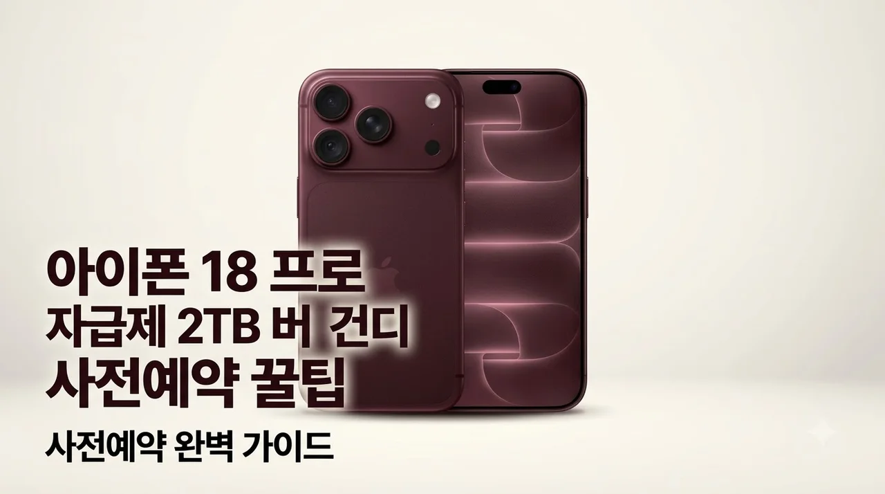 아이폰 18 프로 자급제 2TB 버건디 사전예약 꿀팁