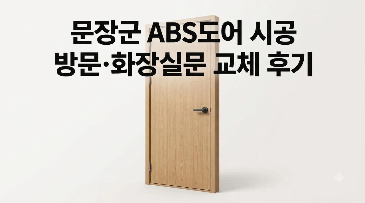 방문교체 ABS도어 화장실문 문장군 시공으로 새집 된 후기