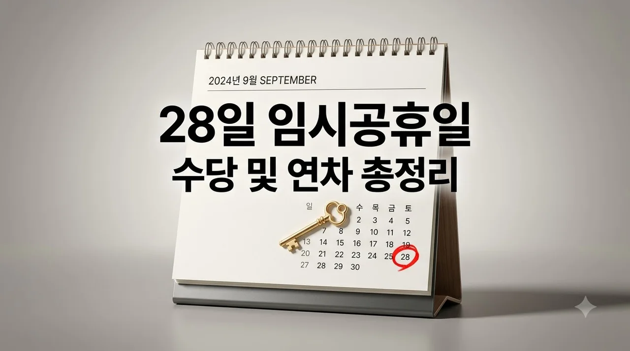 28일 임시공휴일 지정 총정리: 적용 대상, 연차 차감, 휴일수당 계산법