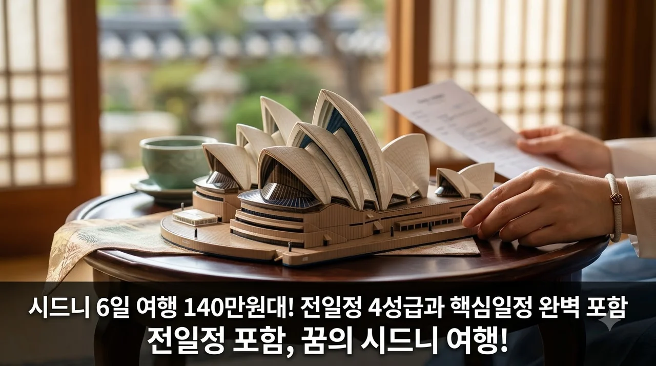 시드니 6일 여행 140만원대! 전일정 4성급과 핵심일정 완벽 포함