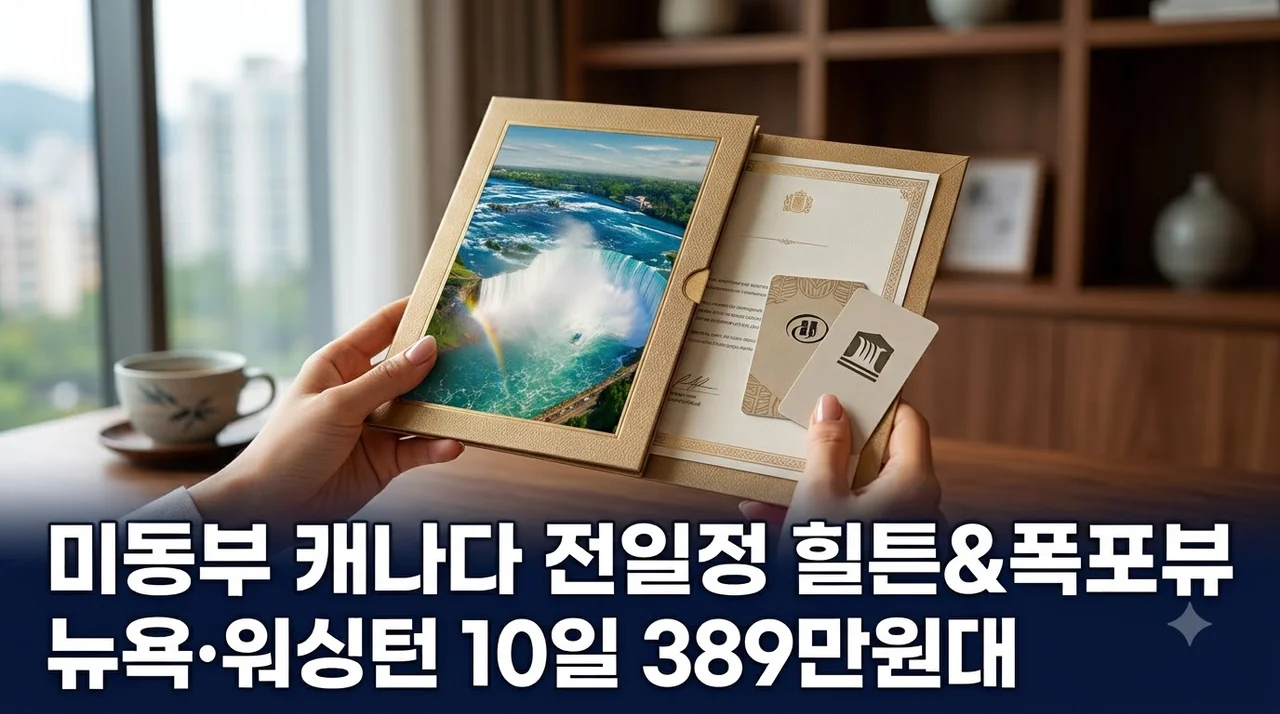 미동부 캐나다 10일 전일정 힐튼&폭포뷰 뉴욕워싱턴 389만원대
