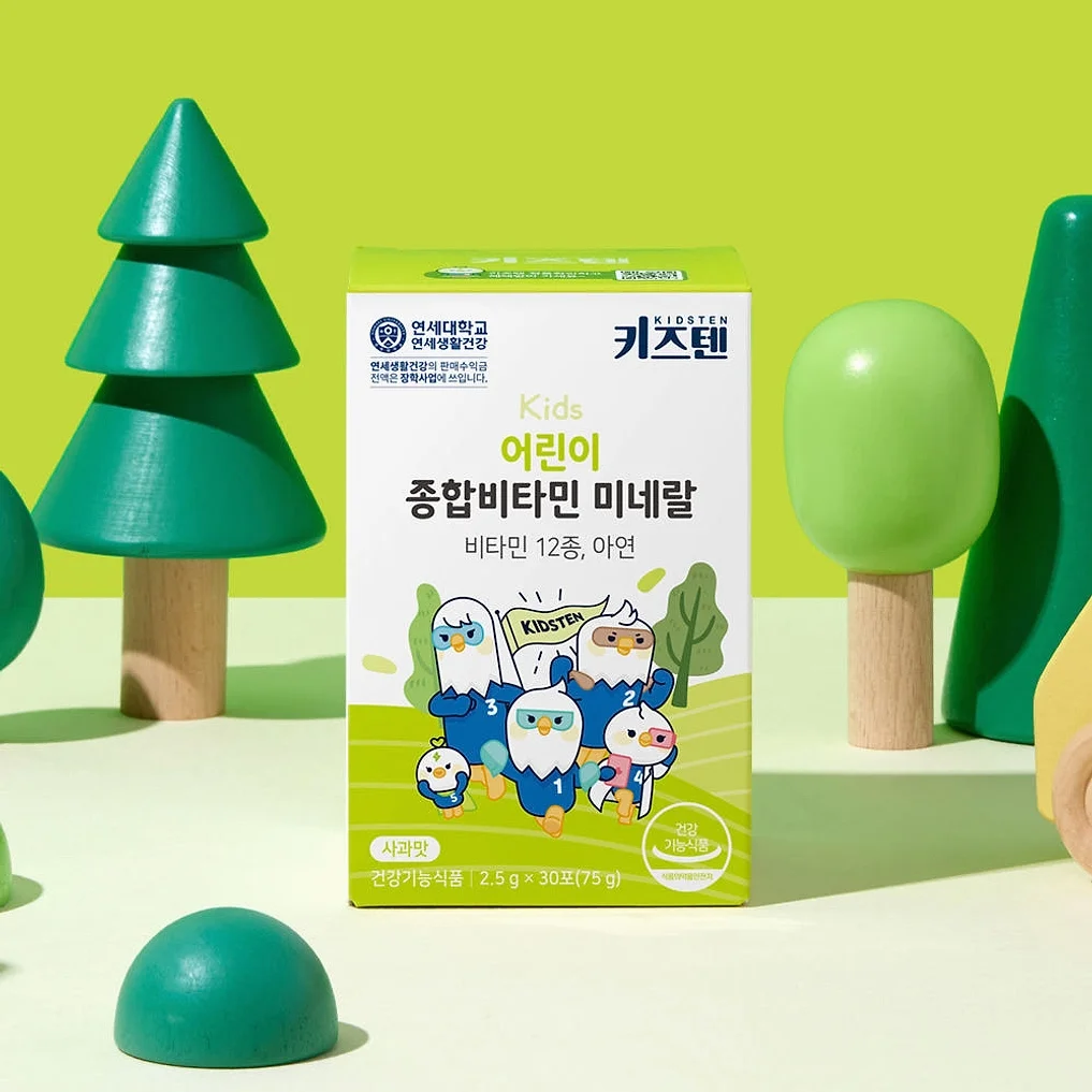 연세 키즈텐 어린이 유아 종합비타민 미네랄 초등학생 멀티비타민 아연 엽산 30포, 1개 상세 이미지 1