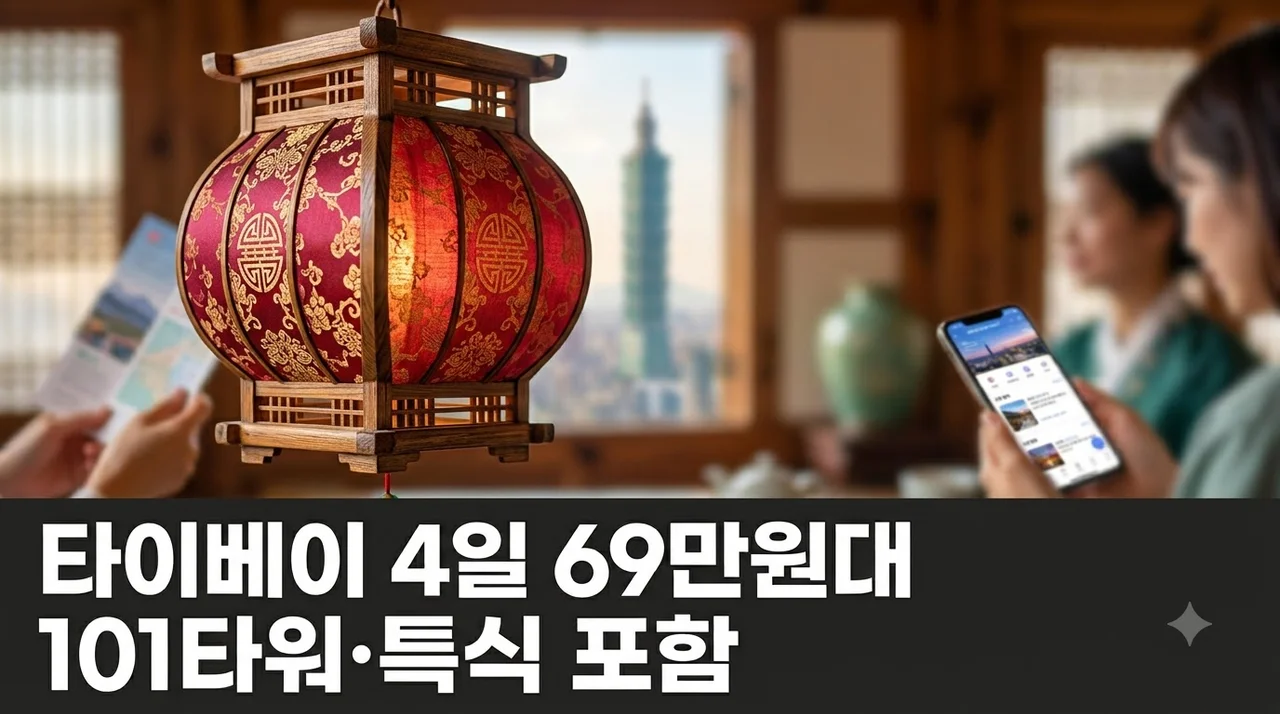타이베이 4일 패키지 69만원대 101타워·특식 포함 감성 여행