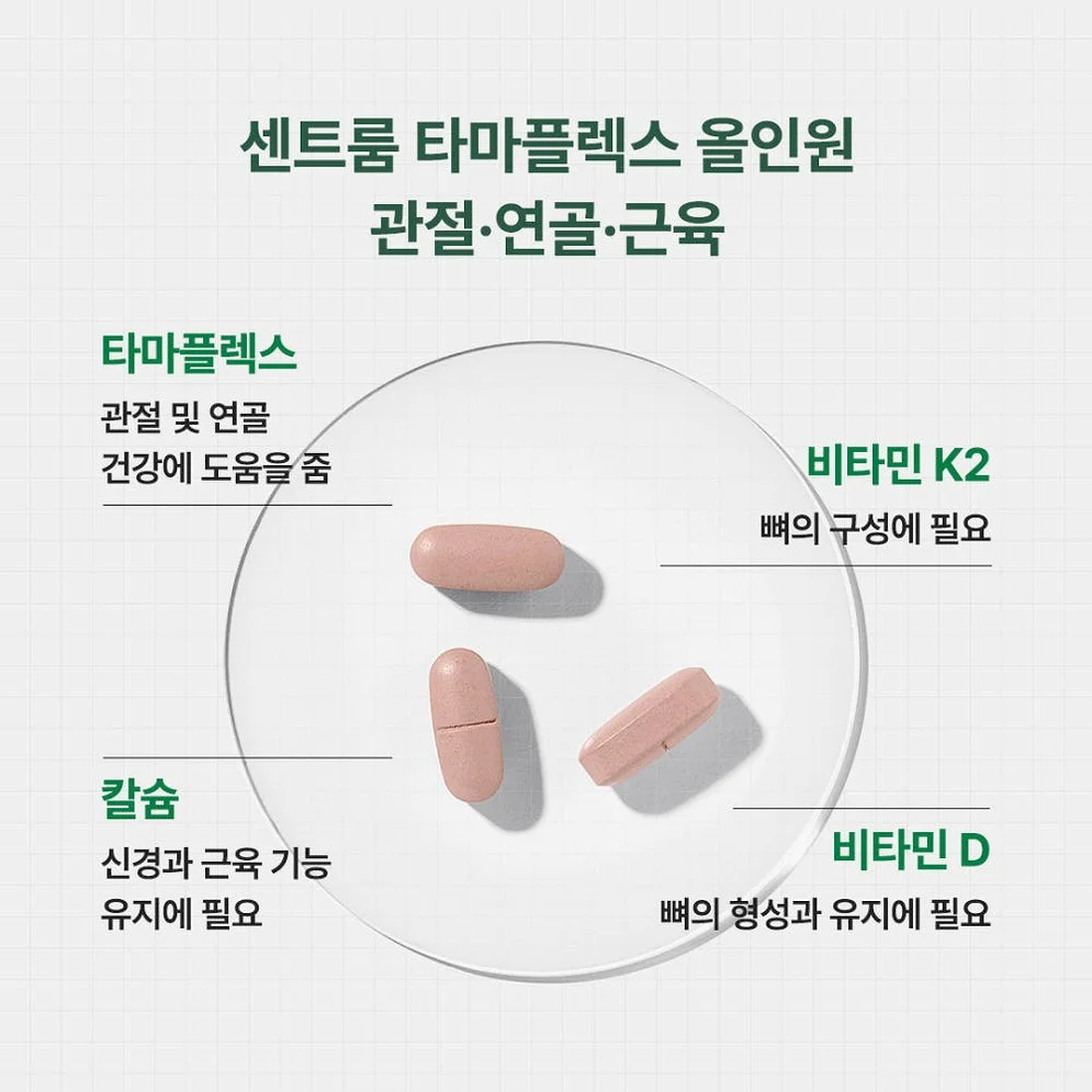 센트룸 타마플렉스 올인원 관절·연골·근육  타마린드강황주정추출복합물 30정, 3개 [원산지:국산] 상세 이미지 2
