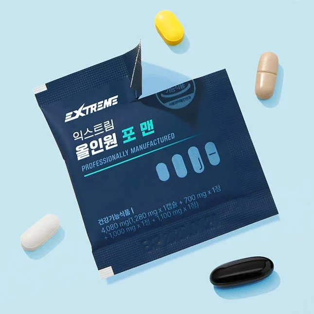 익스트림 남성 올인원 영양제 멀티 종합 비타민 멀티팩 포맨 30포, 1개 상세 이미지 3