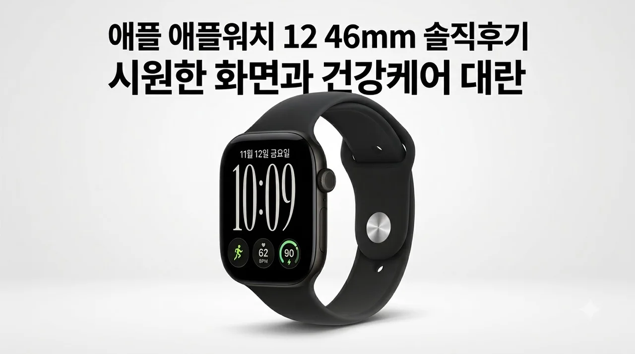 애플 애플워치 12 46mm 솔직후기 시원한 화면과 건강케어 대란