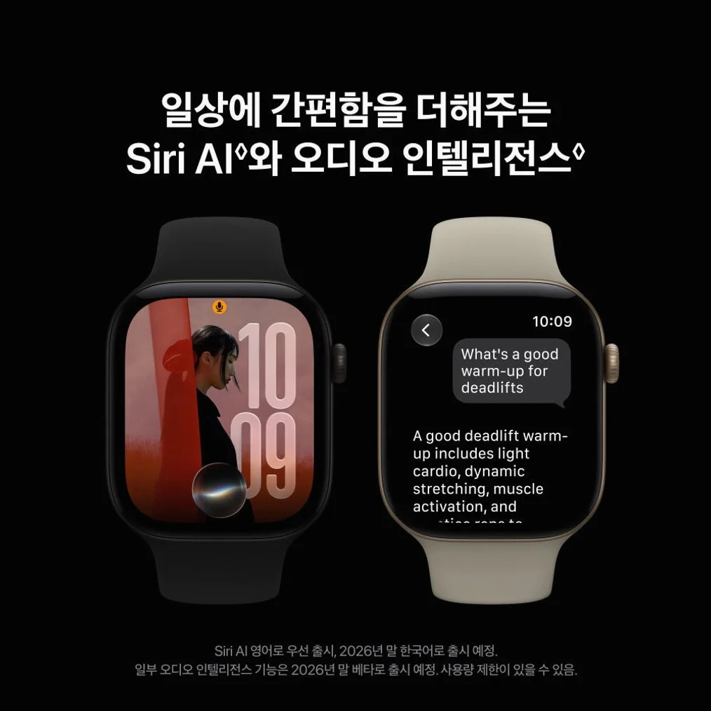 애플 애플워치 12 GPS 알루미늄 스페이스 그레이, 46mm, 네이비 블루 스포츠 밴드(M L) 상세 이미지 4