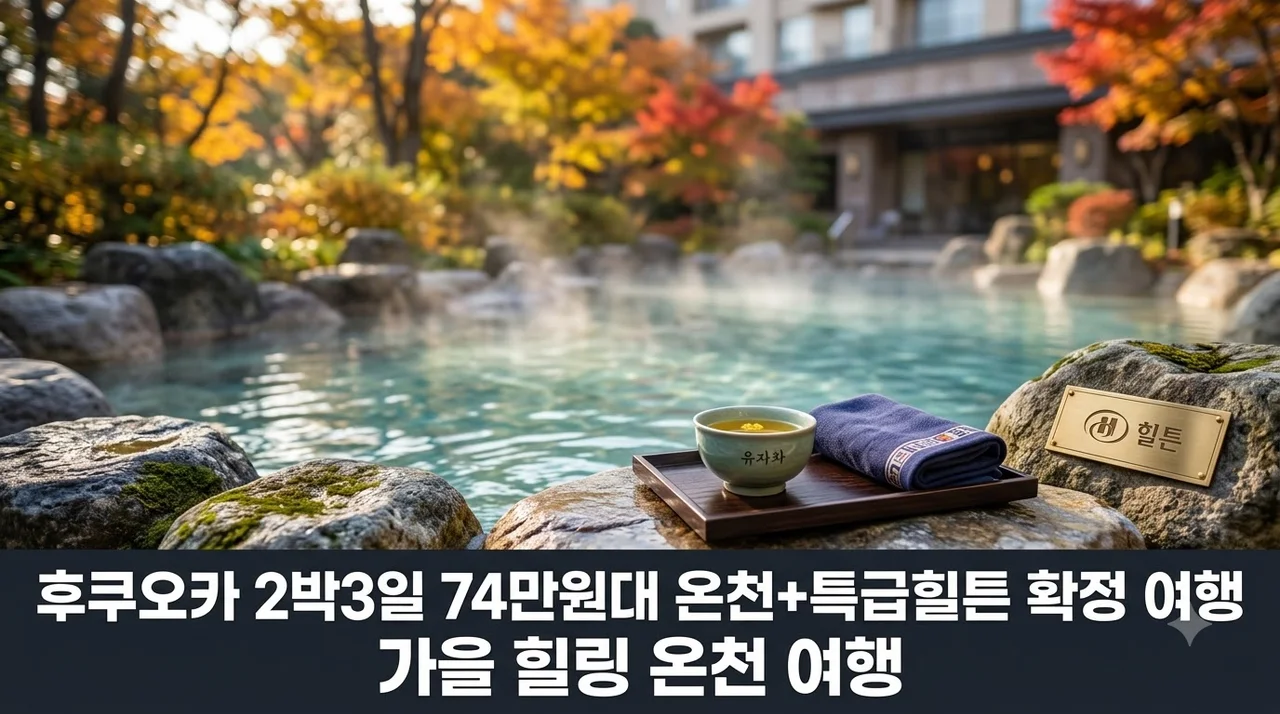 후쿠오카 2박3일 74만원대 온천+특급힐튼 확정 여행