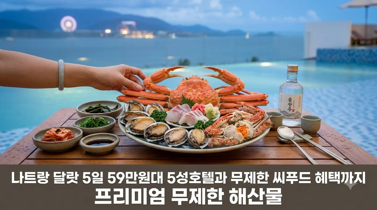 나트랑 달랏 5일 59만원대 5성호텔과 무제한 씨푸드 혜택까지