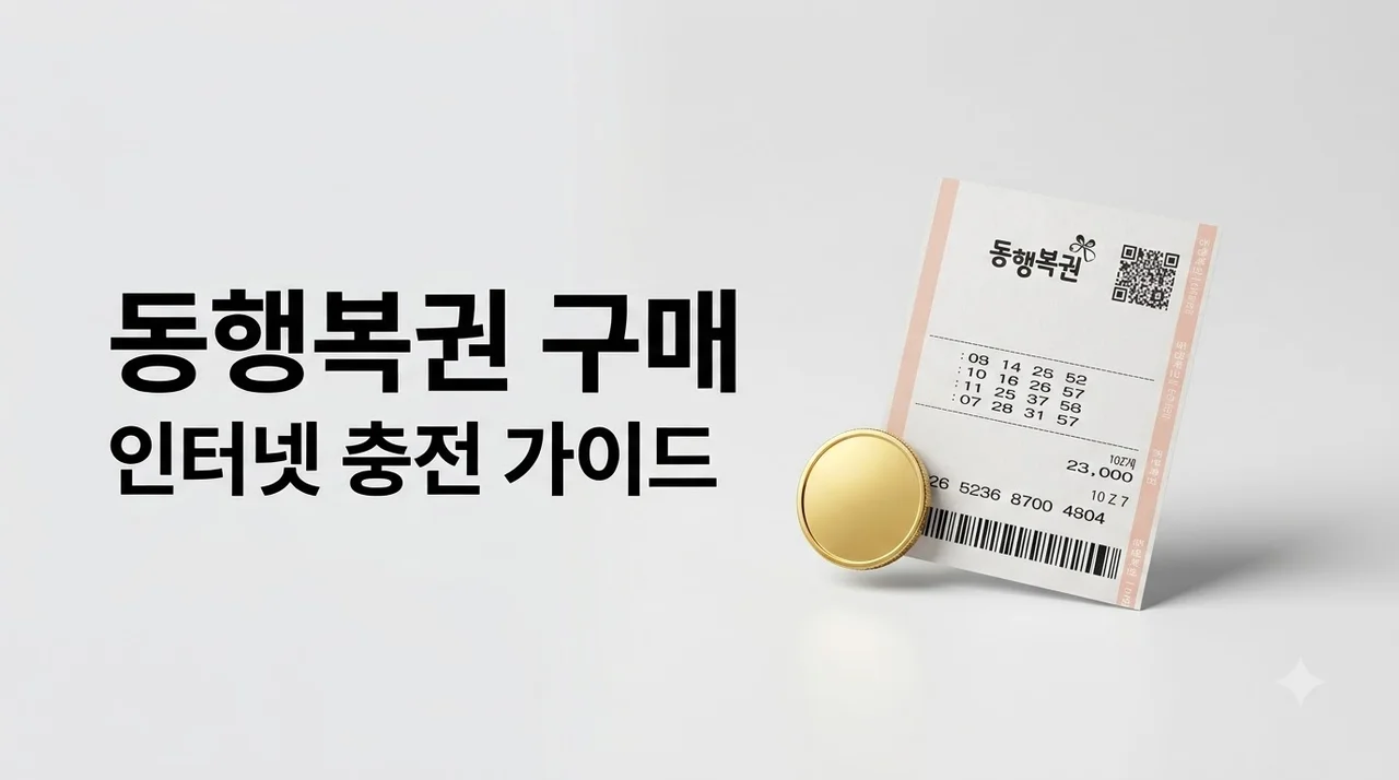 동행복권 인터넷 구매 및 예치금 충전 당첨금 수령 완벽 가이드