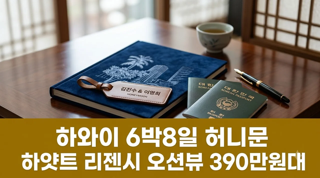 하와이 6박8일 허니문, 하얏트리젠시 오션뷰 390만원대 완벽자유
