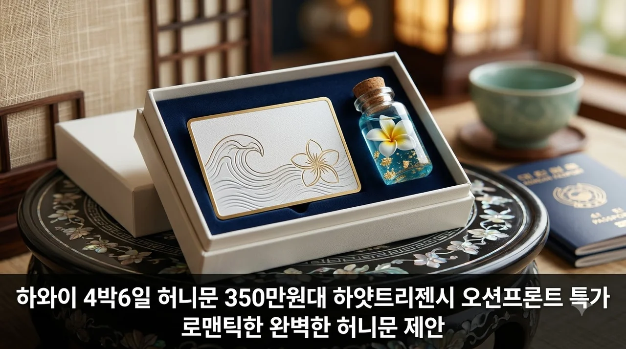 하와이 4박6일 허니문 350만원대 하얏트리젠시 오션프론트 특가