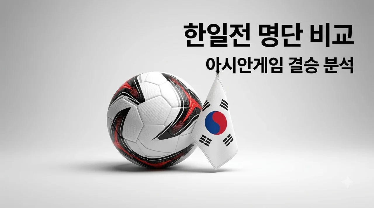 아시안게임 축구 결승 한일전 명단 비교 및 대표팀 전력 분석 총정리