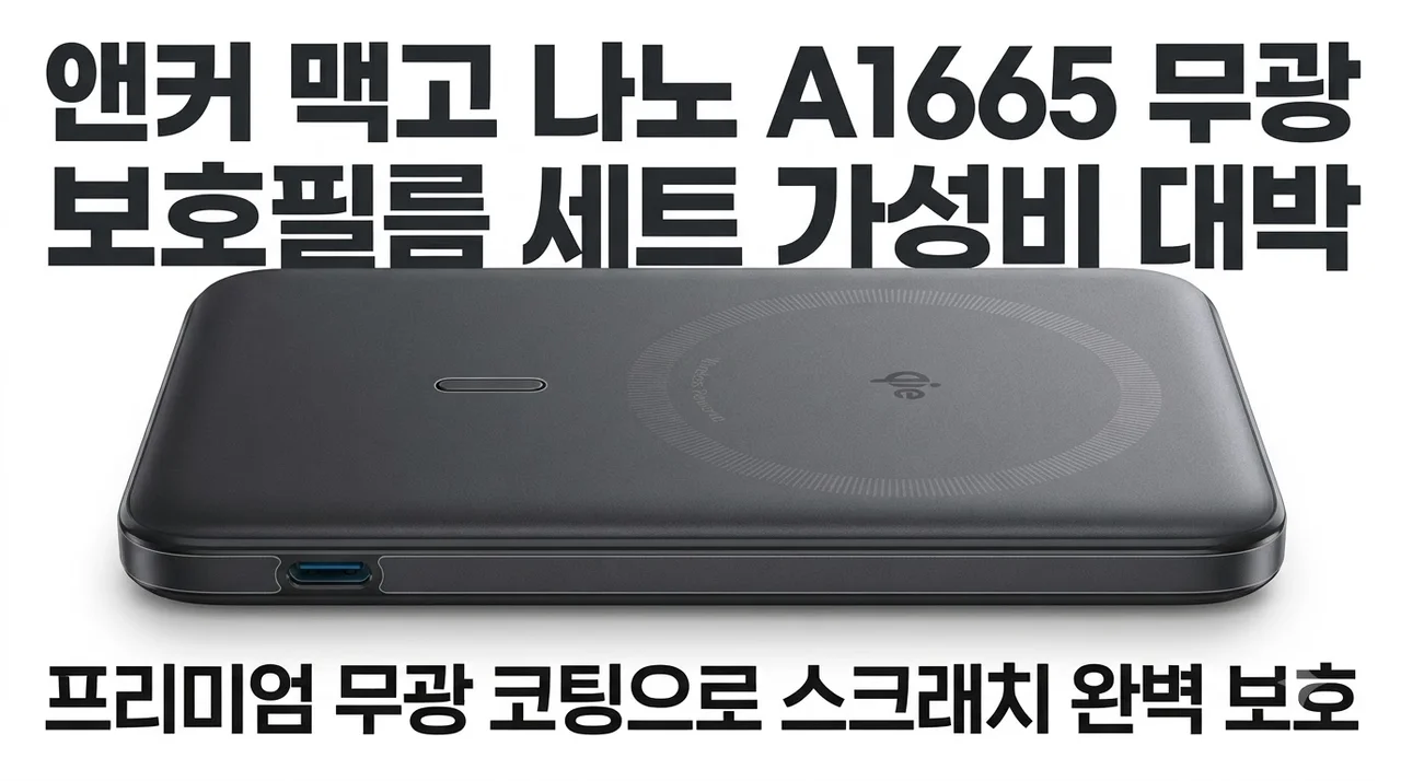 앤커 맥고 나노 A1665 무광 보호필름 세트 가성비 대박