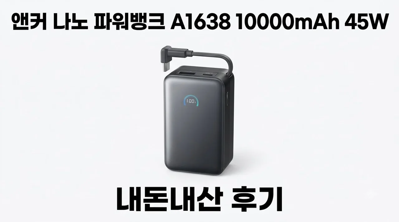 앤커 나노 파워뱅크 A1638 10000mAh 45W 내돈내산 후기