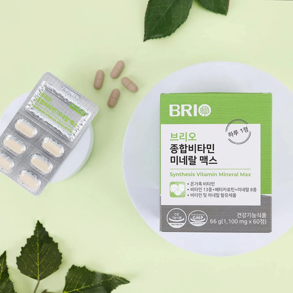 브리오 종합비타민 미네랄 맥스 / 온가족 멀티비타민 무기질 종합 영양제 60정, 1개 상세 이미지 2