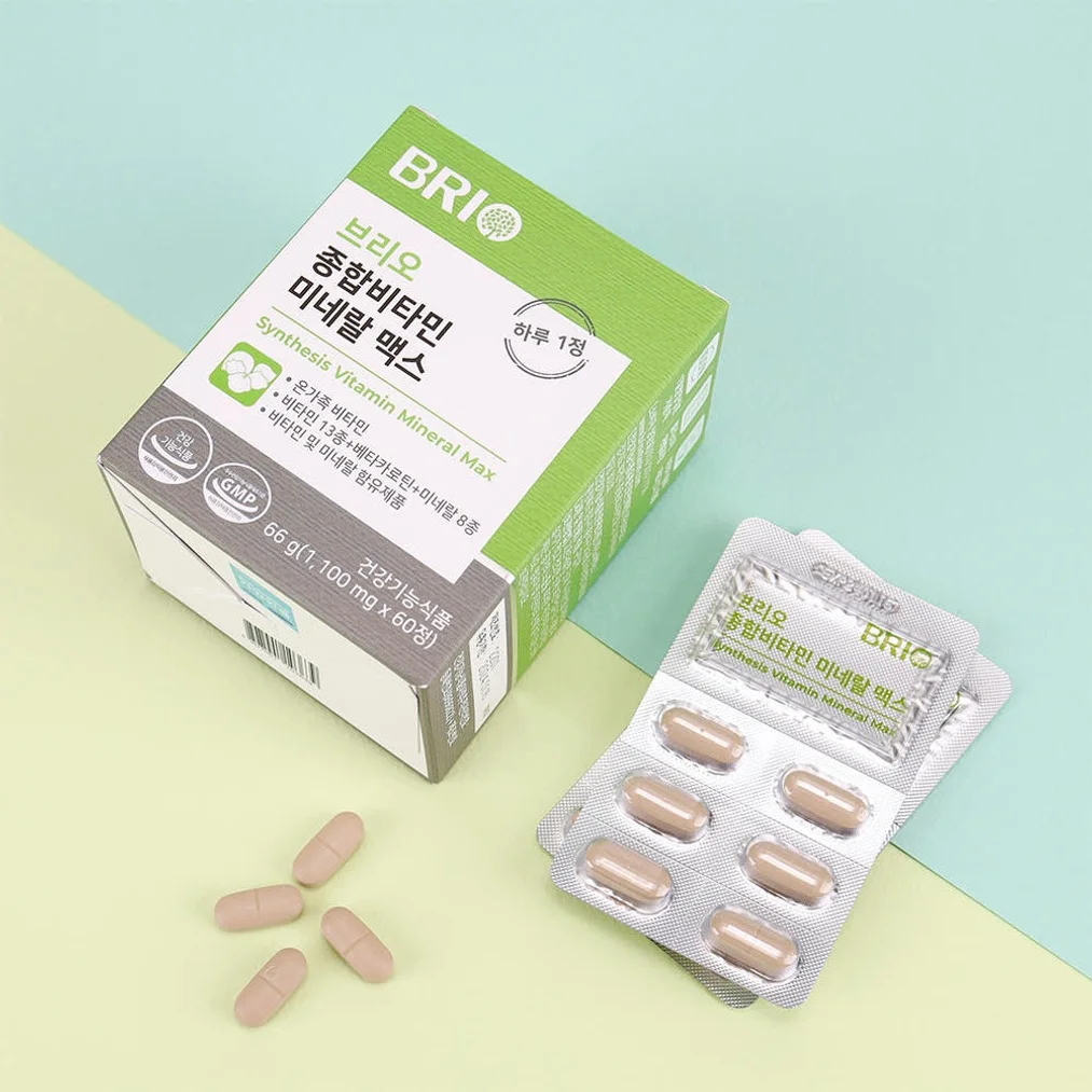 브리오 종합비타민 미네랄 맥스 / 온가족 멀티비타민 무기질 종합 영양제 60정, 1개 상세 이미지 3