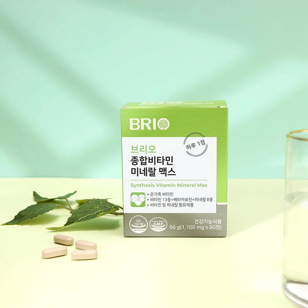 브리오 종합비타민 미네랄 맥스 / 온가족 멀티비타민 무기질 종합 영양제 60정, 1개 상세 이미지 4