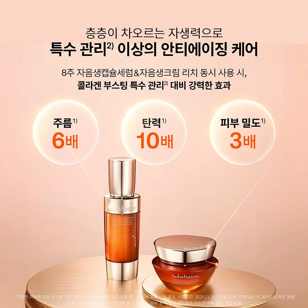 설화수 자음생크림리치 50ml 기획세트 (자음생크림리치50 + 자음생클렌징폼50 + 윤조에센스15 + 자음생캡슐세럼8, 단위:ml) 상세 이미지 6