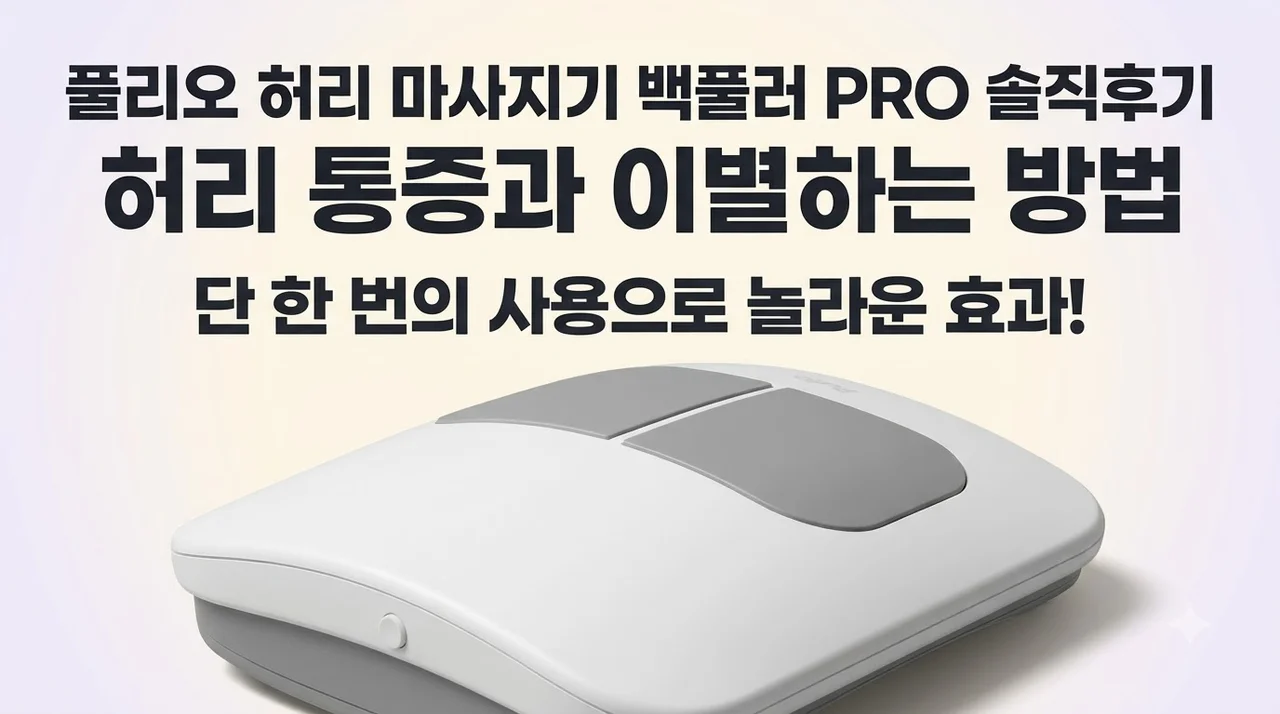 풀리오 허리 마사지기 백풀러 PRO 솔직후기 허리 통증과 이별하는 방법