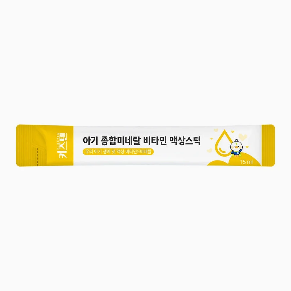 키즈텐 아기 유아 종합 미네랄 영양제 멀티 비타민 망고맛 시럽 액상스틱 30포, 4개 상세 이미지 3