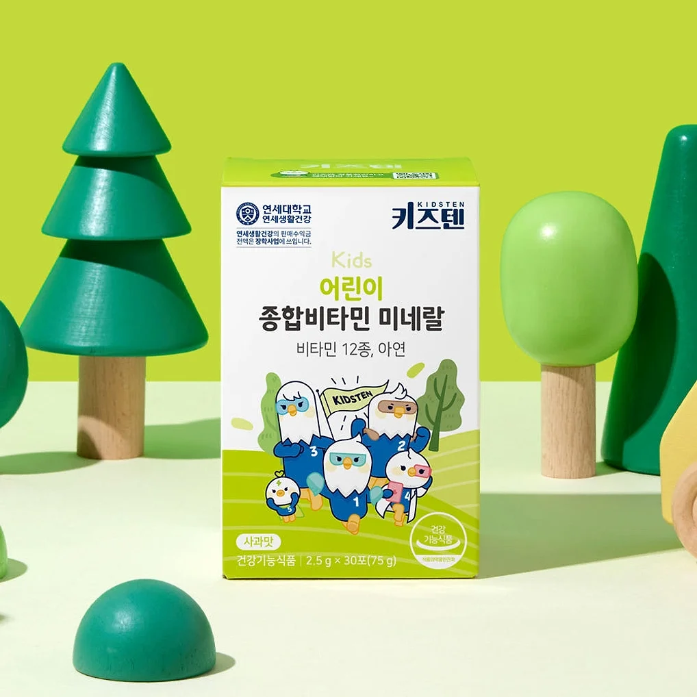 연세 키즈텐 어린이 유아 종합비타민 미네랄 초등학생 멀티비타민 아연 엽산 30포, 4개 상세 이미지 3