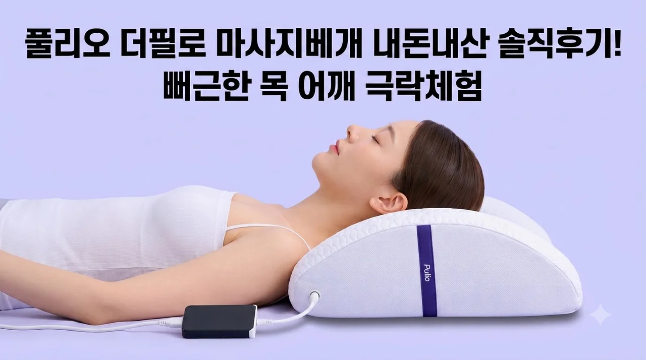 풀리오 더필로 마사지베개 내돈내산 솔직후기! 뻐근한 목 어깨 극락체험
