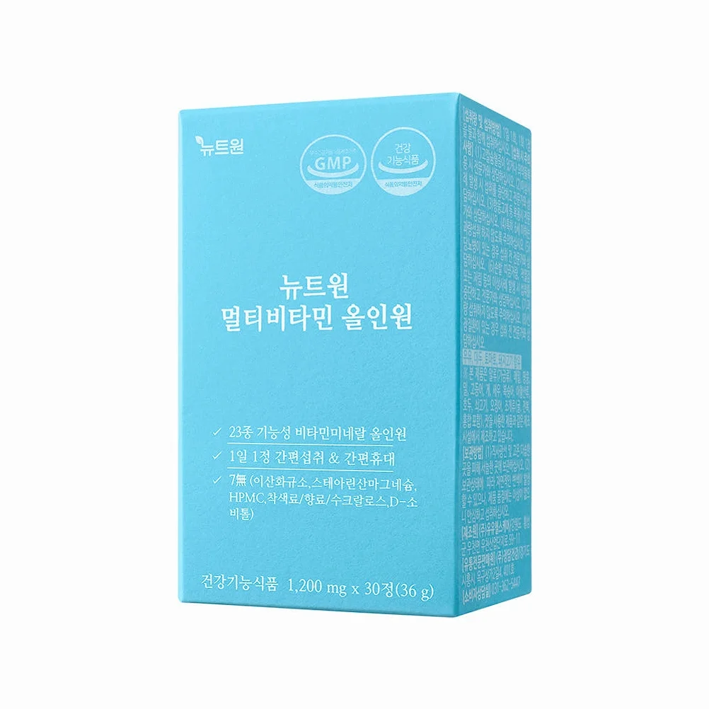 뉴트원 멀티비타민 올인원 종합 비타민 미네랄 영양제 30정, 2개 상세 이미지 1