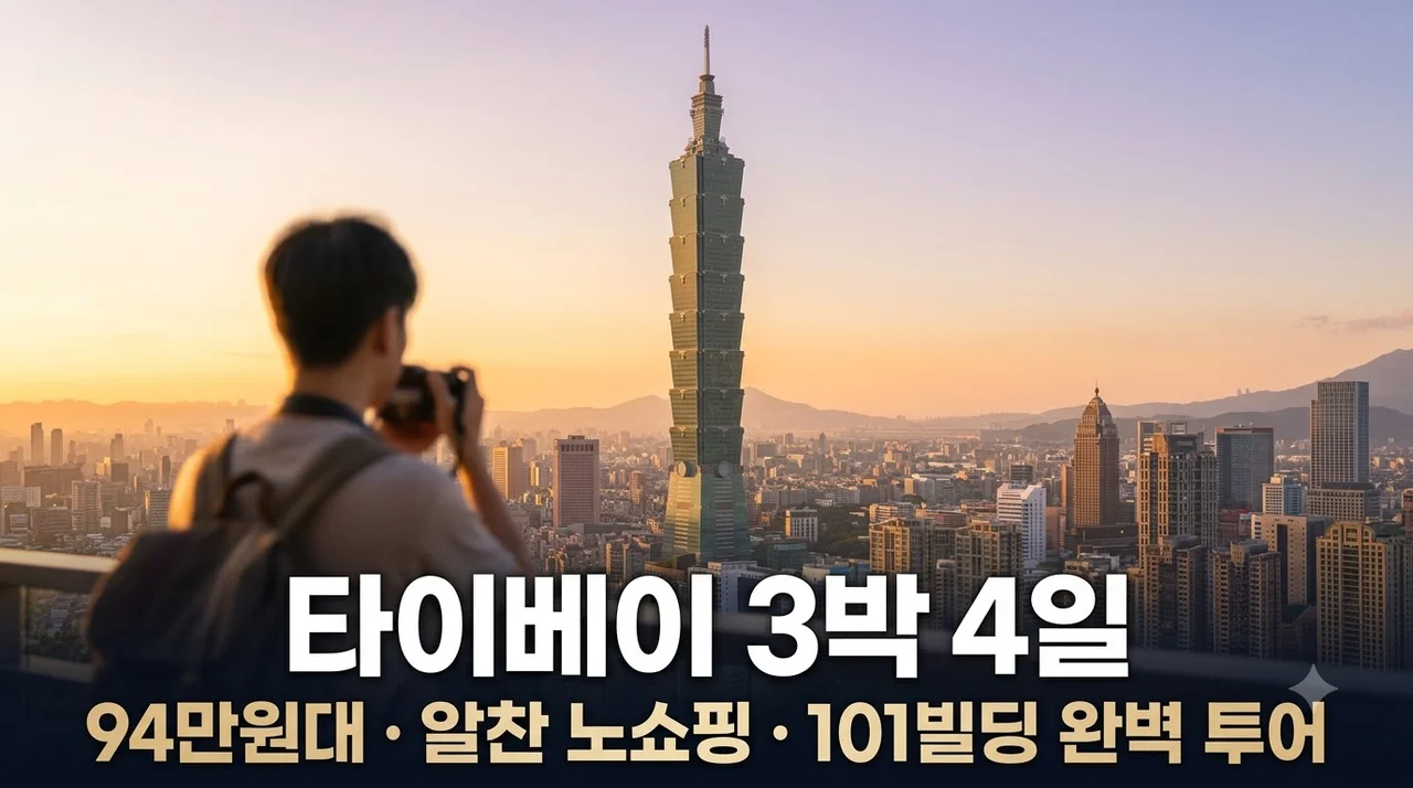 타이베이 3박4일 94만원대 알찬 노쇼핑 101빌딩 완벽 투어