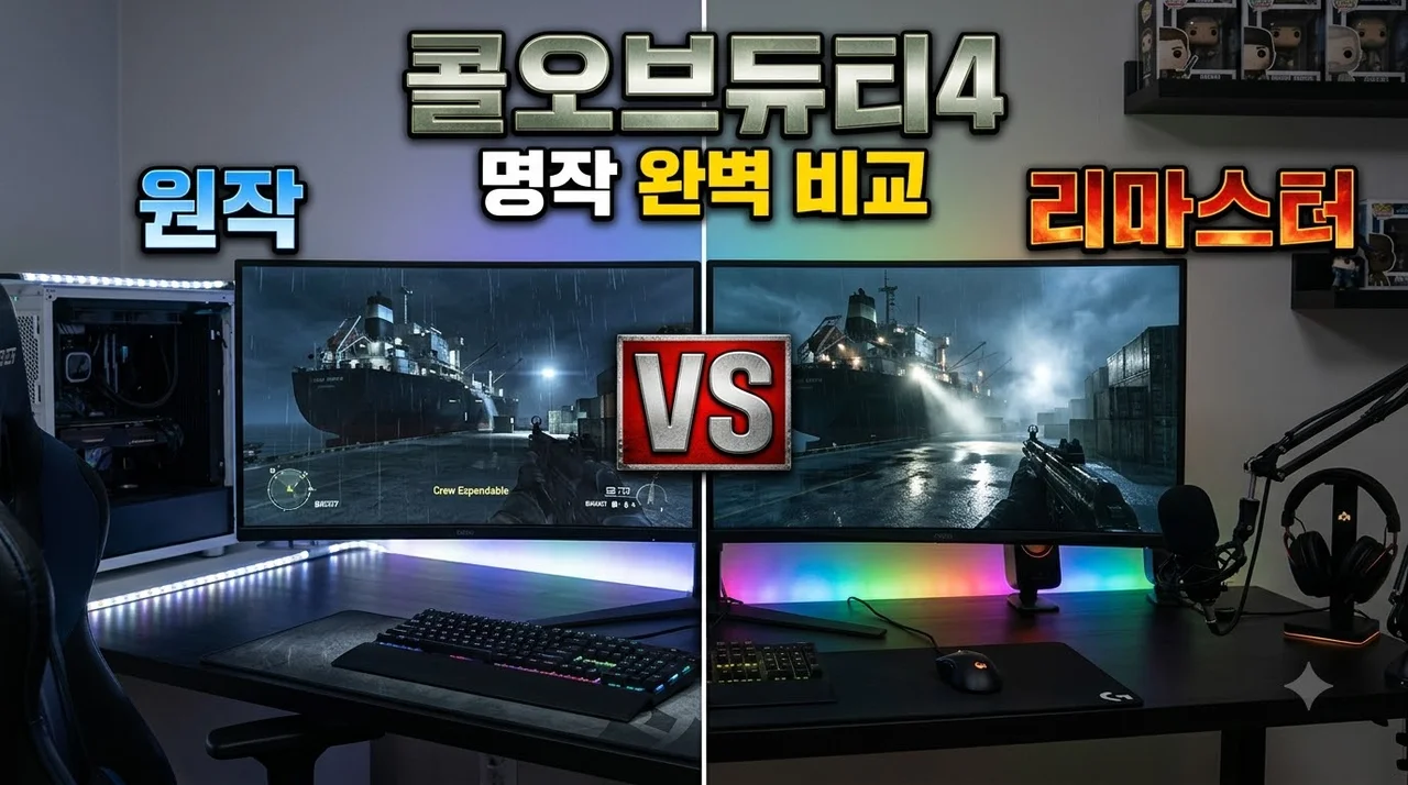 콜오브듀티4 모던워페어 공략 및 오리지널 리마스터 비교