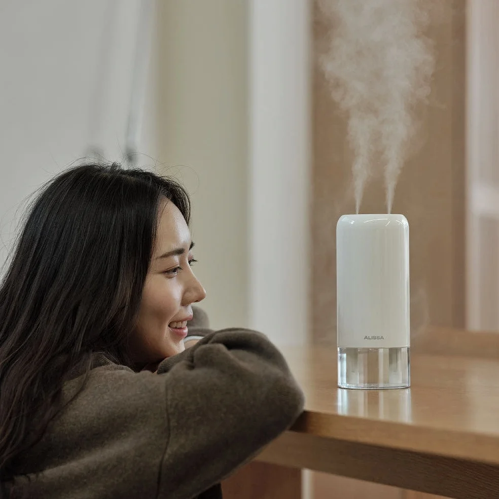 알리사 숲속안개 가습기 미니 사무실 초음파 휴대용 탁상용 무선 소형 충전식 700ml+필터 4개 상세 이미지 2