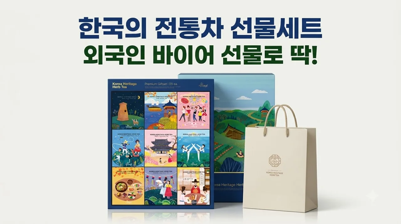 한국의 전통차 선물세트 외국인 바이어 선물로 딱이에요