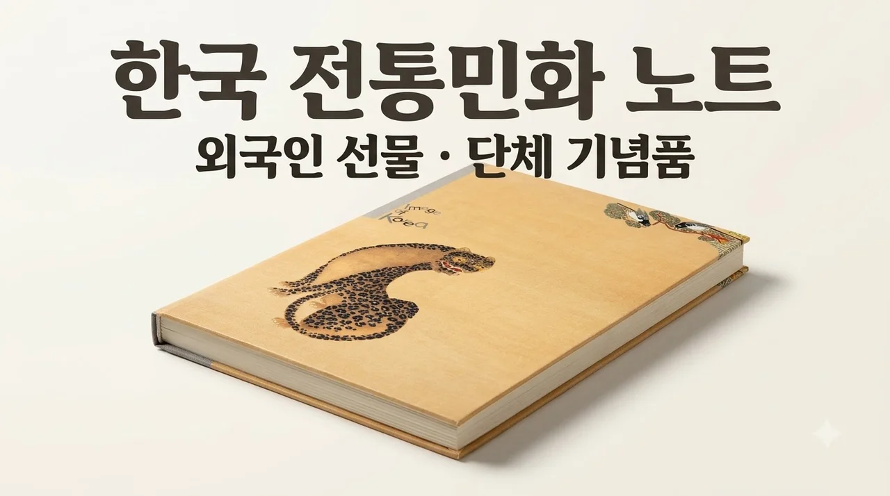 한국 전통민화 노트 외국인선물 단체기념품 호작도 호감