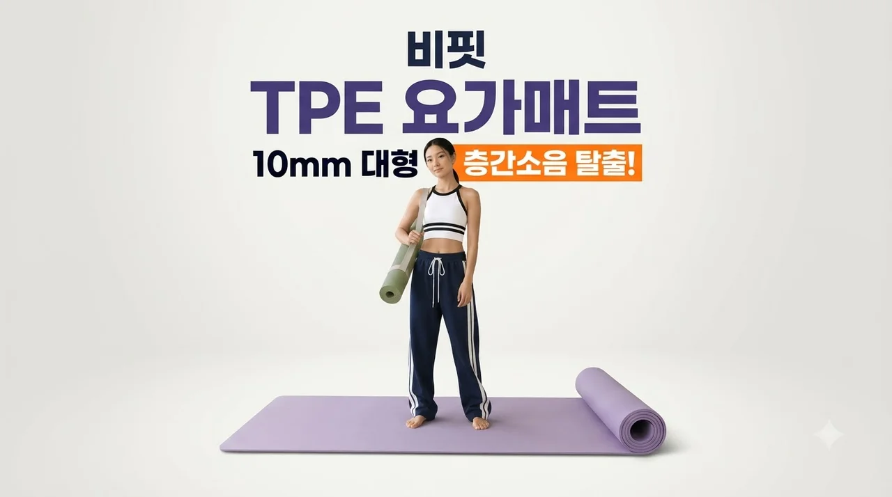 비핏 요가매트 TPE 10mm 대형 층간소음 탈출기