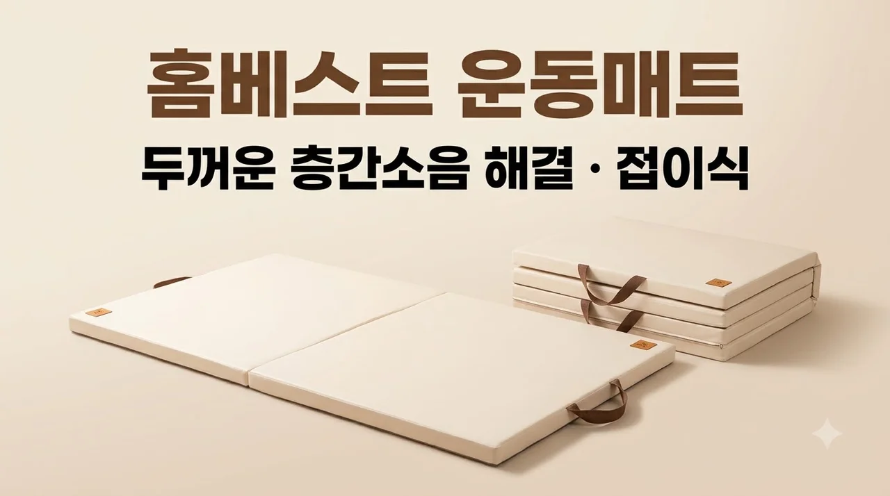 홈베스트 운동매트 두꺼운 층간소음 해결 접이식