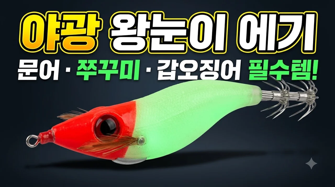 왕눈이에기 문어 쭈꾸미 갑오징어 주꾸미 야광 고추장 에기 낚시 필수템 후기