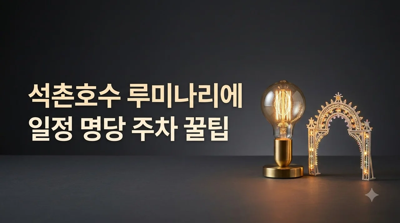 석촌호수 루미나리에 2026 일정 주차 포토존 명당 완전정복