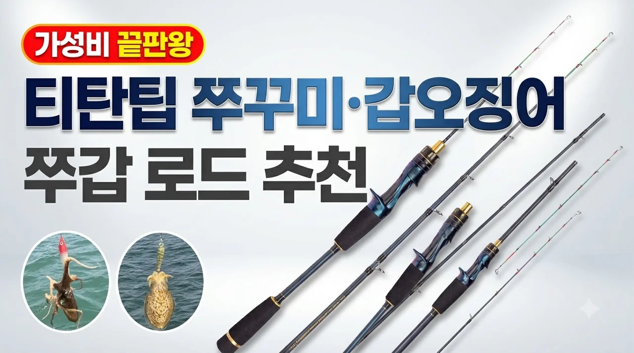 티탄팁 쭈꾸미낚시대 쭈갑 로드 가성비 끝판왕 추천 후기