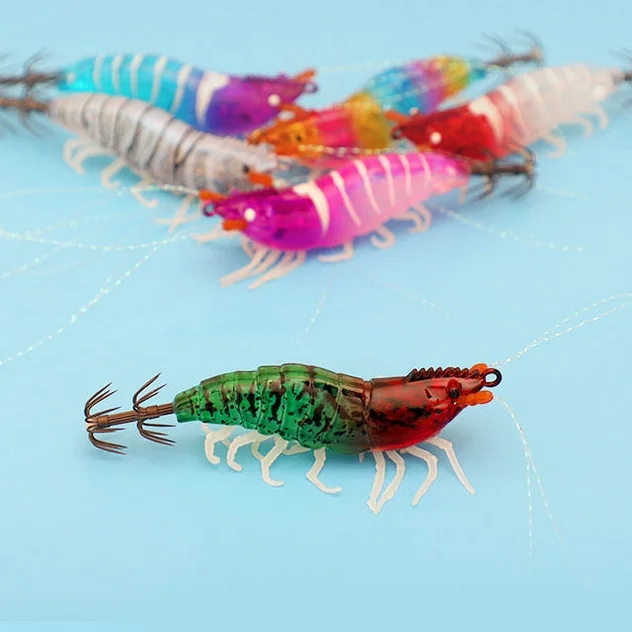 쿠루마 야광 리얼 쉬림프 생새우 에기 새우 심해 갑오징어 한치 쭈꾸미 60mm 레인보우 상세 이미지 2