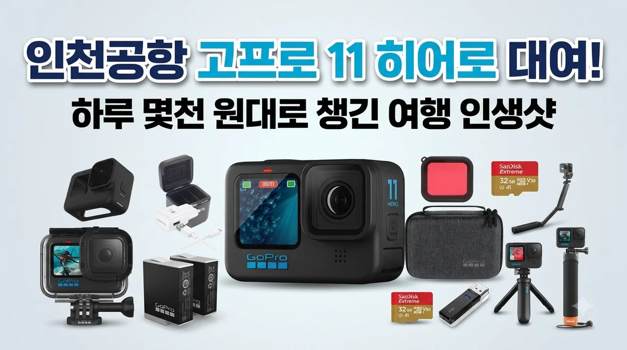 고프로11 히어로 인천공항 대여 후기! 하루 몇천 원대로 챙긴 여행 인생샷
